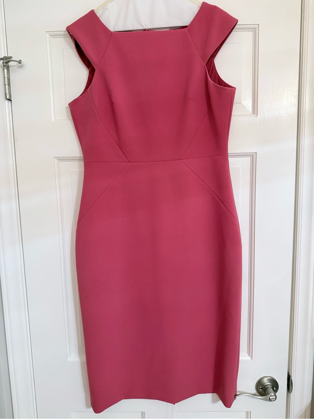 Brooks Brothers Coral-Red Midi Sheath Dress